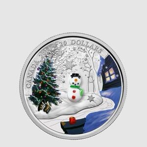 Royal Canadian Mint 1 oz. Fine Silver Coin - 2014 $20 Venetian Glass Snowman